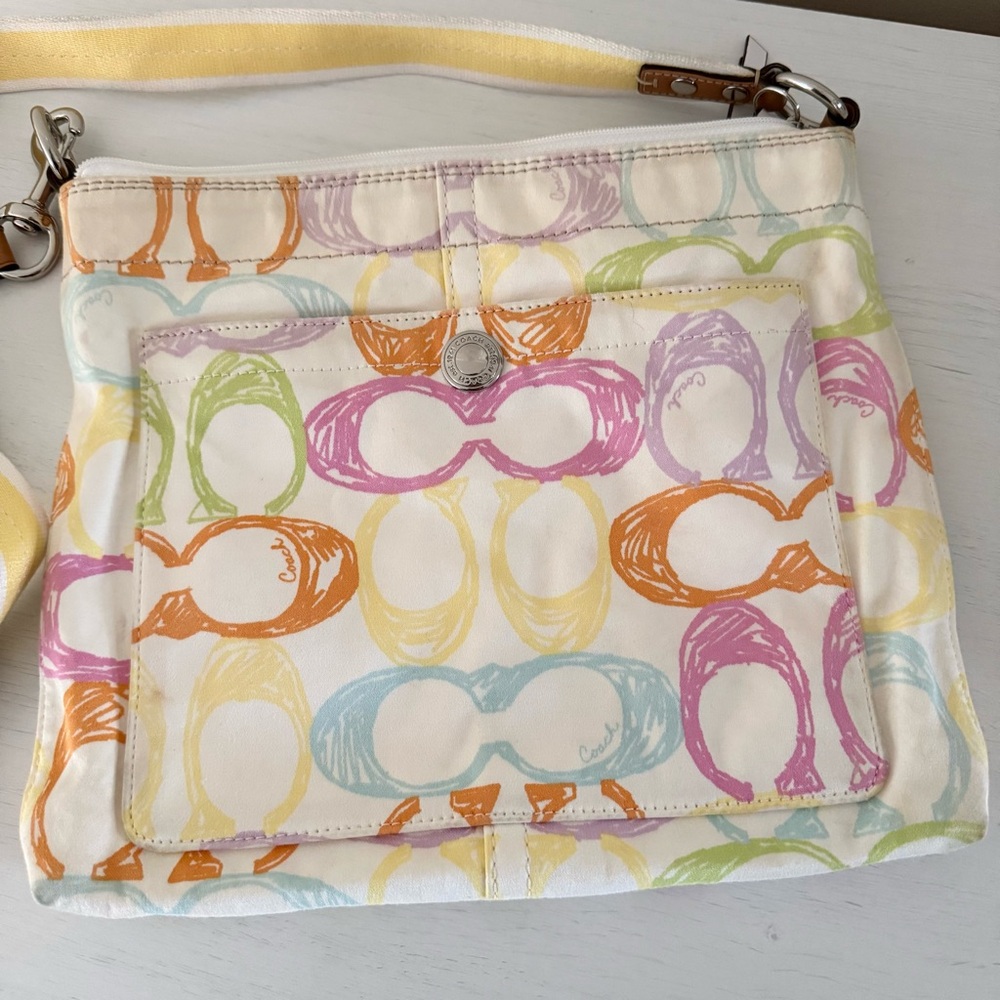 Coach Y2K Multicolor Scribble Print XL Swing Pack - Picture 5 of 10